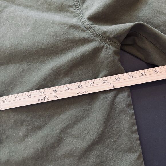 Carhartt Jacket Men's Large Green Canvas Flannel Lined Shirt Shacket Chore coat - Picture 11 of 16